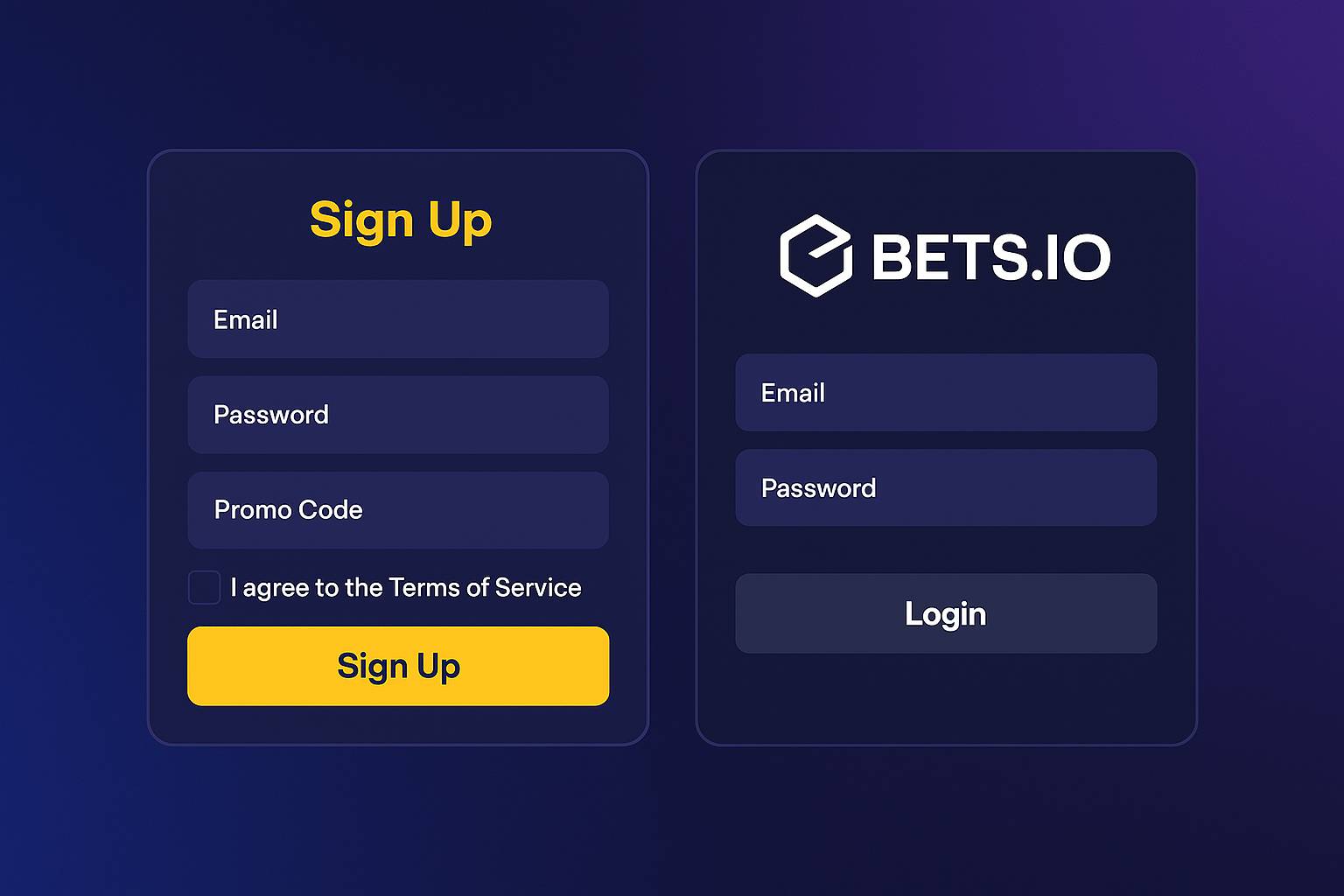 Não Perca tempo, o rRgistro na site BETS.IO